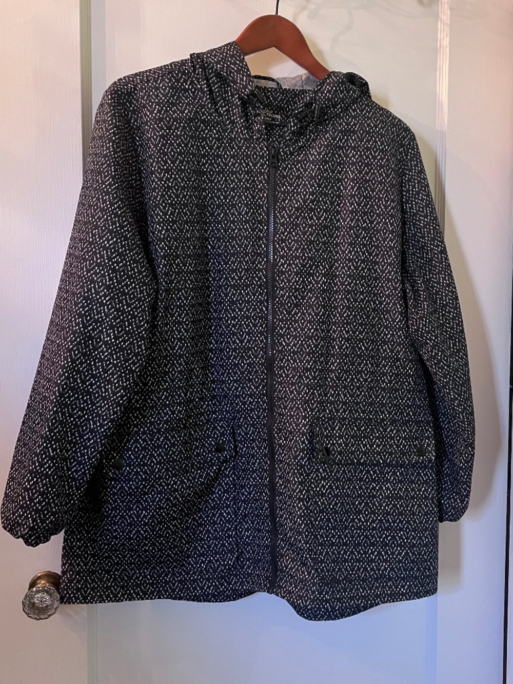 Northern Reflections Black/White Rain/Wind Shell XL